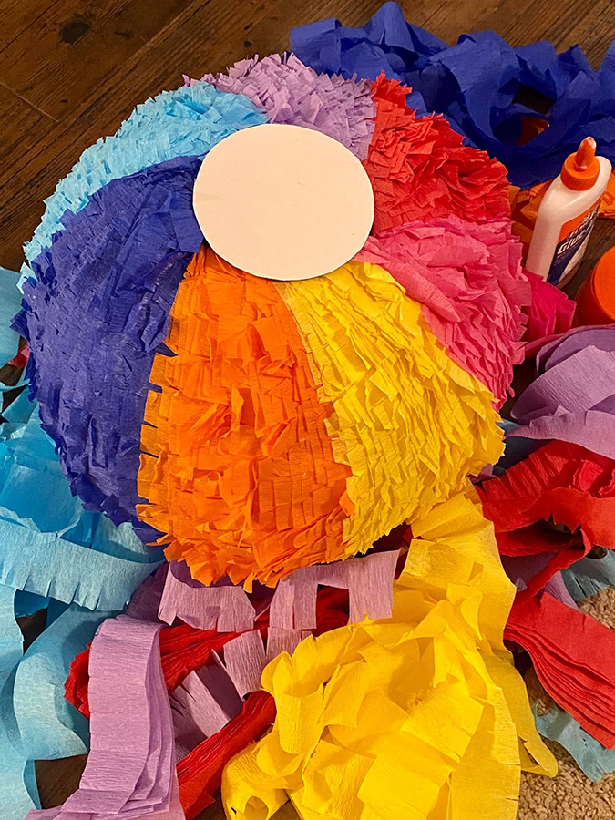 Pinata progress. © Shelly Arroyo